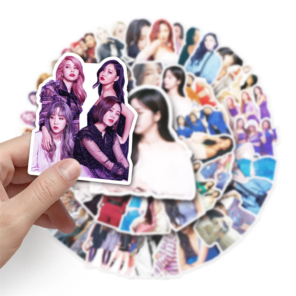 50PCS Mamamoo Idol Surrounding Graffiti Waterproof Stickers Creative Trend Personality Decals Skateboard WaterCup