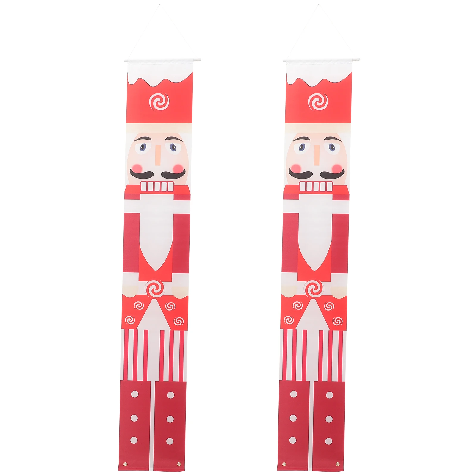 

1 Set Christmas Door Banner Holiday Decorative Couplet Outdoor Porch Xmas Decoration Hanging Flag For Home Door Decoration Wind