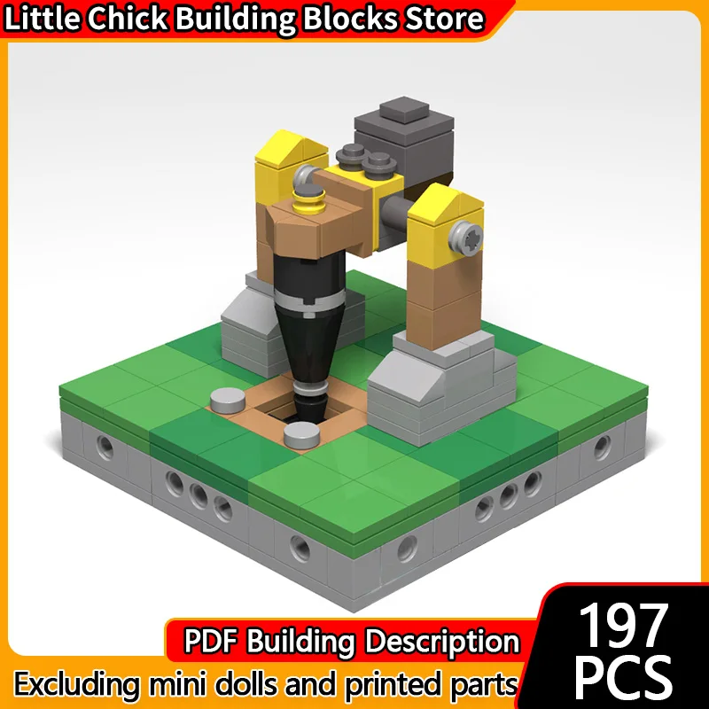 

Popular Game Model MOC Building Bricks Dark Heavy Oil Drilling Modular Technology Children Holiday Gifts Assemble Toys Suit