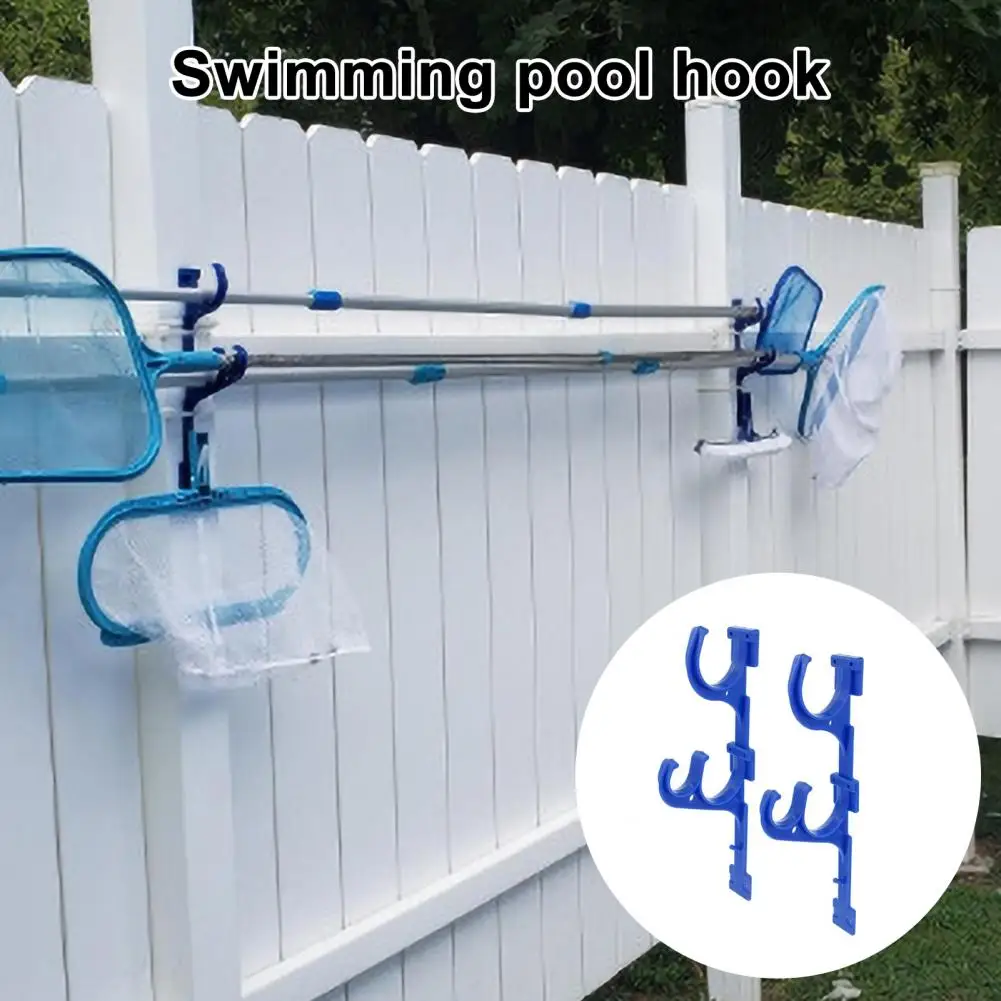 Pool Accessory Holder Durable Pool Pole Hook for Telescoping Pole Vacuum Hose Skimmer Brushes Anti-rust for Pool