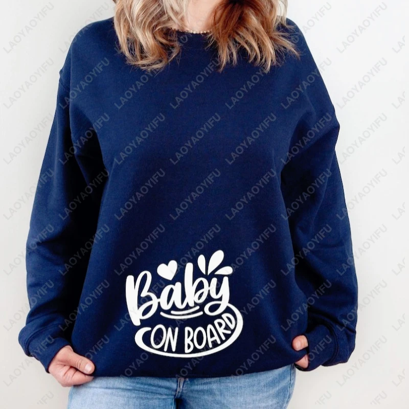 

Свитшот для беременных «Малыш в пути», забавный джемпер для беременных, подарок для новой мамы, топы для будущих мам, объявления о беременности