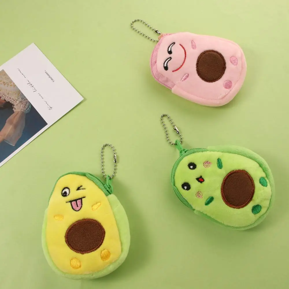 Kawaii Fashion Children Money Pouch Cartoon Girls Wallet Small Coin bag Avocado  Purse Key Case Bags