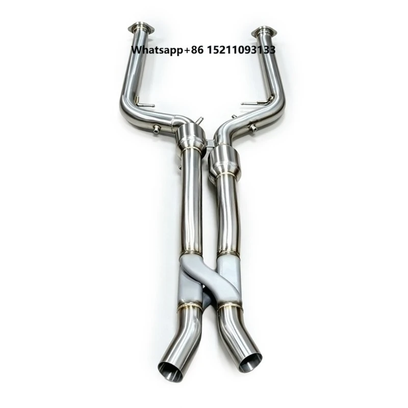 Exhaust Mid Pipe with Z-pipe, Stainless Steel Replacement Tube Car Parts