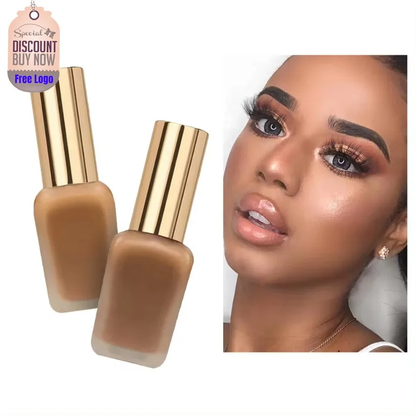 Private Label 30ml Oil Control Liquid Foundation Long Lasting Easy To Apply Brighten High Coverage 8colors Non-fading Makeup