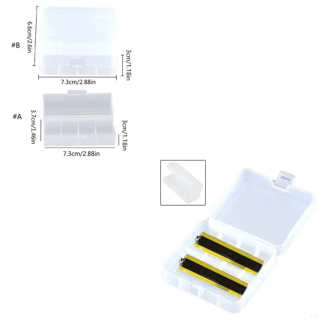 Contêiner caixa armazenamento bateria E1PF para 1PC/2PC 26650 Caixa armazenamento bateria com eficiência