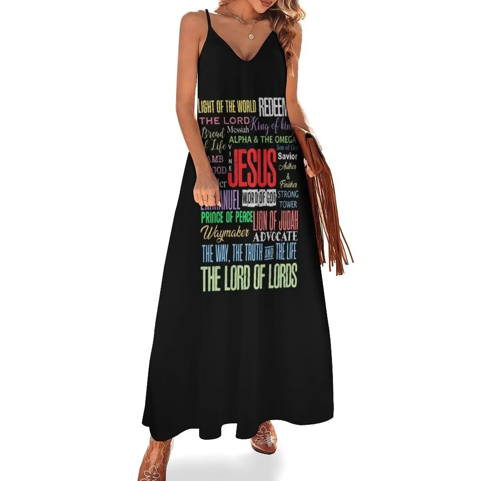 Names of God Lord Jesus Christ - Bible Verse Christian Gifts Store Sleeveless Dress birthday dresses for women clothes Dress