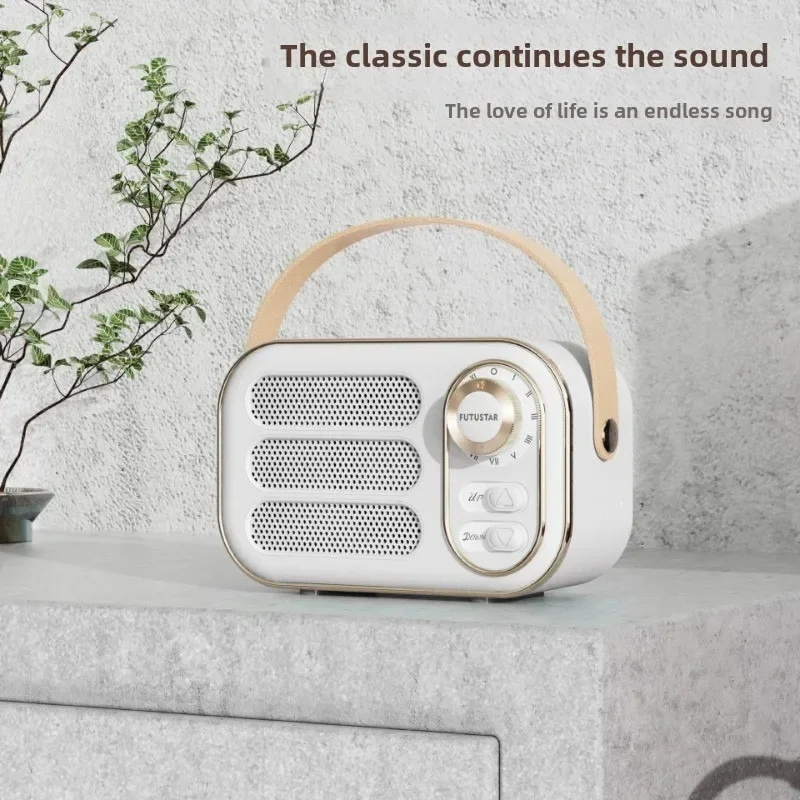 

Mini Wireless Speaker Retro Stereo Vintage Speaker Travel Home Outdoor Portable Creative Gift Hand Carry Audio