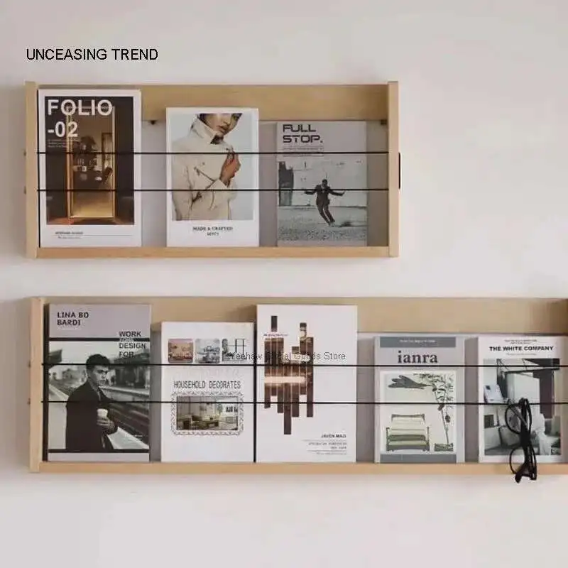 رفوف مجلة جدارية خشبية رفوف تخزين عرض خزانة الكتب الخزائن الجانبية Libreria Scaffale أثاث بسيط