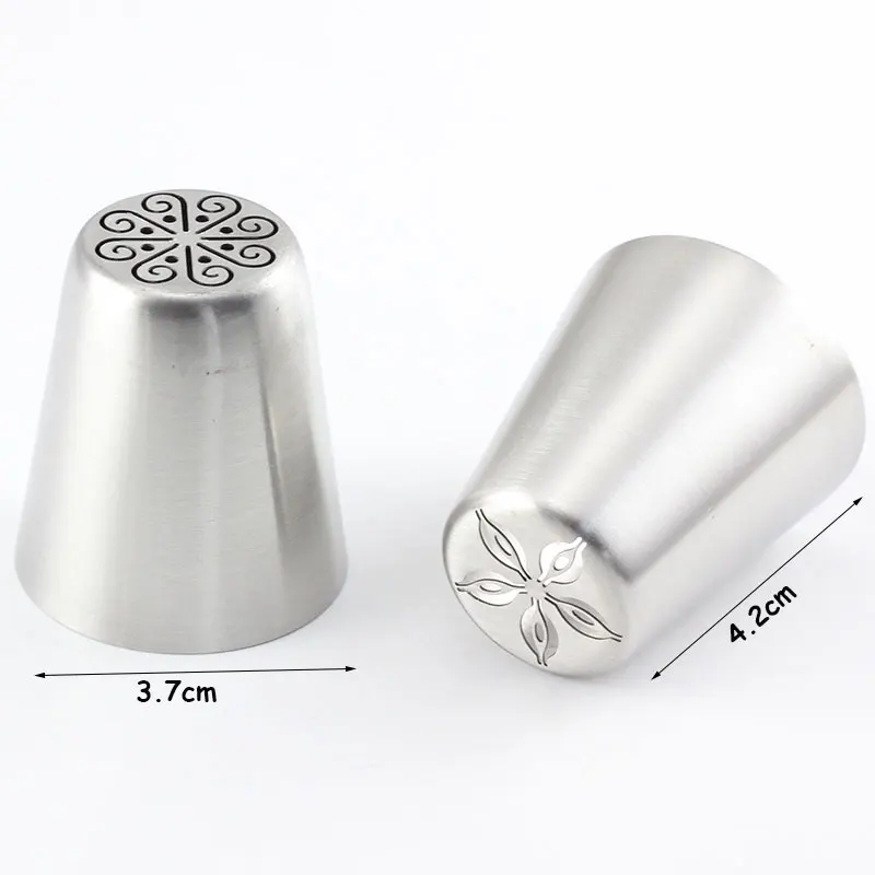 5/8/13Pcs Russian Cupcake Stainless Steel Tulip Rose Flower Icing Piping Pastry Tips Cake Decorating Tools Nozzles Coupler Cream