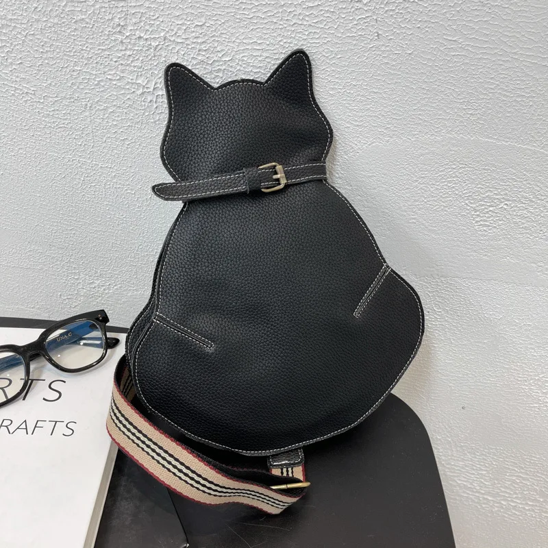 Children Messenger Bags Cute Cat Bag Fashionable Leather Retro Chest Bag Crossbody Bag Mother Kids Bags Girl Mochila Infantil