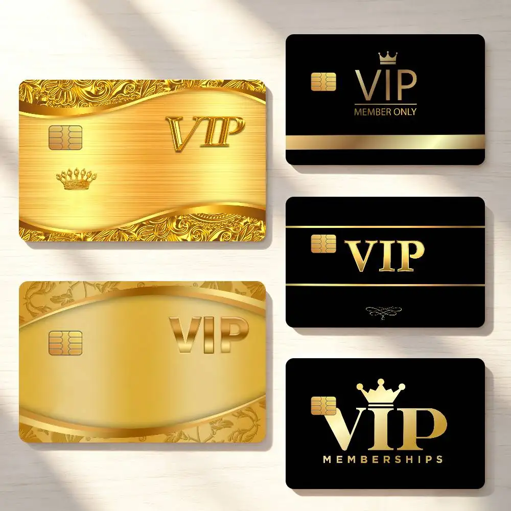 Fashion VIP Members Only Credit Card Sticker Waterproof Anti-Scratch 4PCS Bank Debit Traffic Cover Decoration
