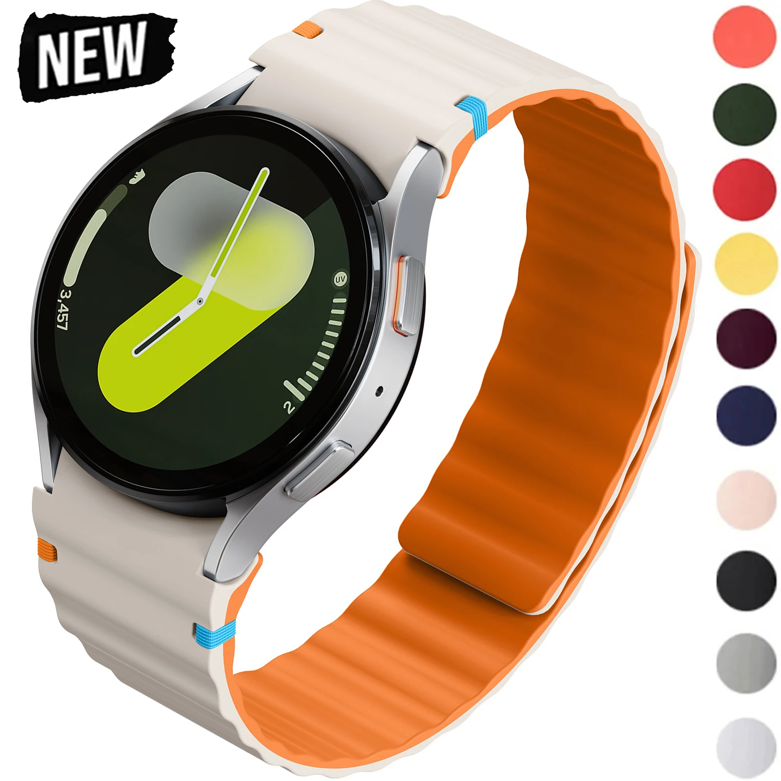 

Magnetic Silicone band for Samsung Galaxy Watch 7 FE 6 5 4 Classic 5 Pro 40mm 44mm No Gaps Bracelet correa galaxy watch 7 strap