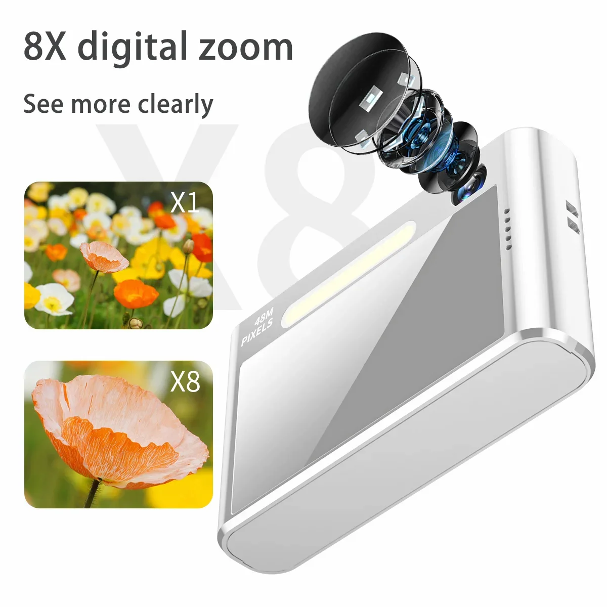 Digital camera 4K 48MP Autofocus Photography Video Camcorder  2.4 inch Screen For Portable Kid Beginners Selfie Vlogging Camera