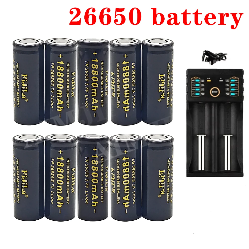 100% Original 26650 battery 18800mAh 3.7 V 50A lithium ion battery for 26650 LED