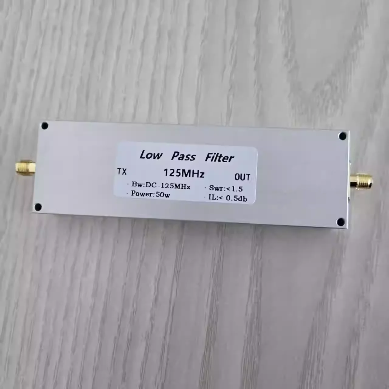 LPF-125M-50WSMA low-pass filter SMA mother seat 50w 125MHz