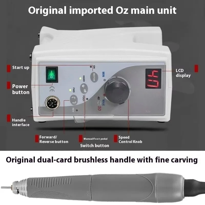 220V Original Tooth Machine Small Jade Sanding Nuclear Wood Carving Tools Precision Engineering Polishing Equipment
