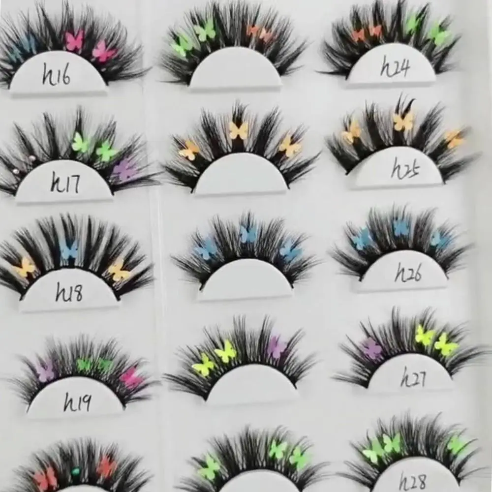 

Коробка, упаковка, пушистые ресницы-бабочки, блестящие красочные 5D норковые ресницы, многоразовые комиксы, косплей, накладные ресницы, сцена