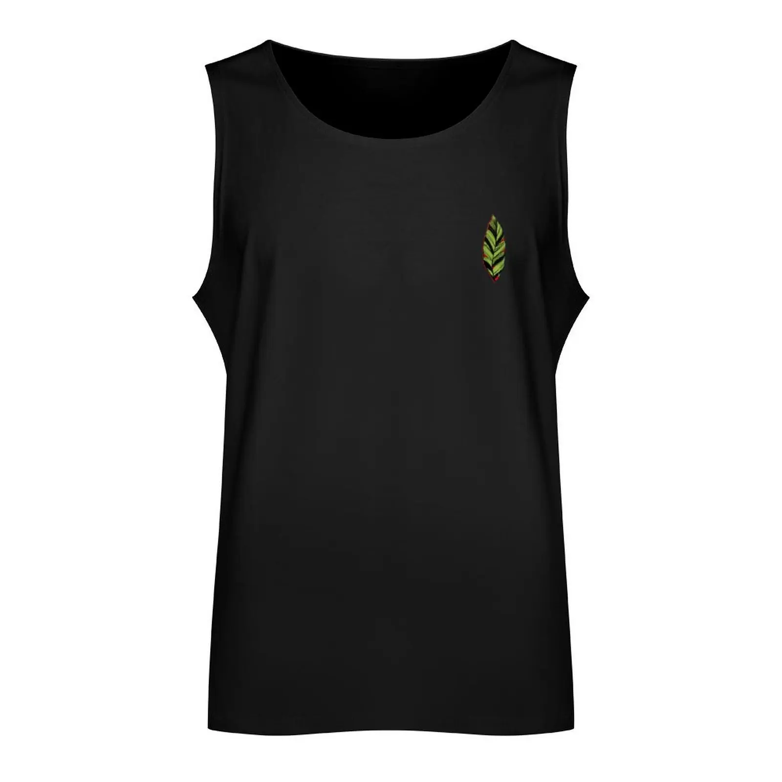 Leaf Illustration Tank Top summer Men's tops best selling products gym for men