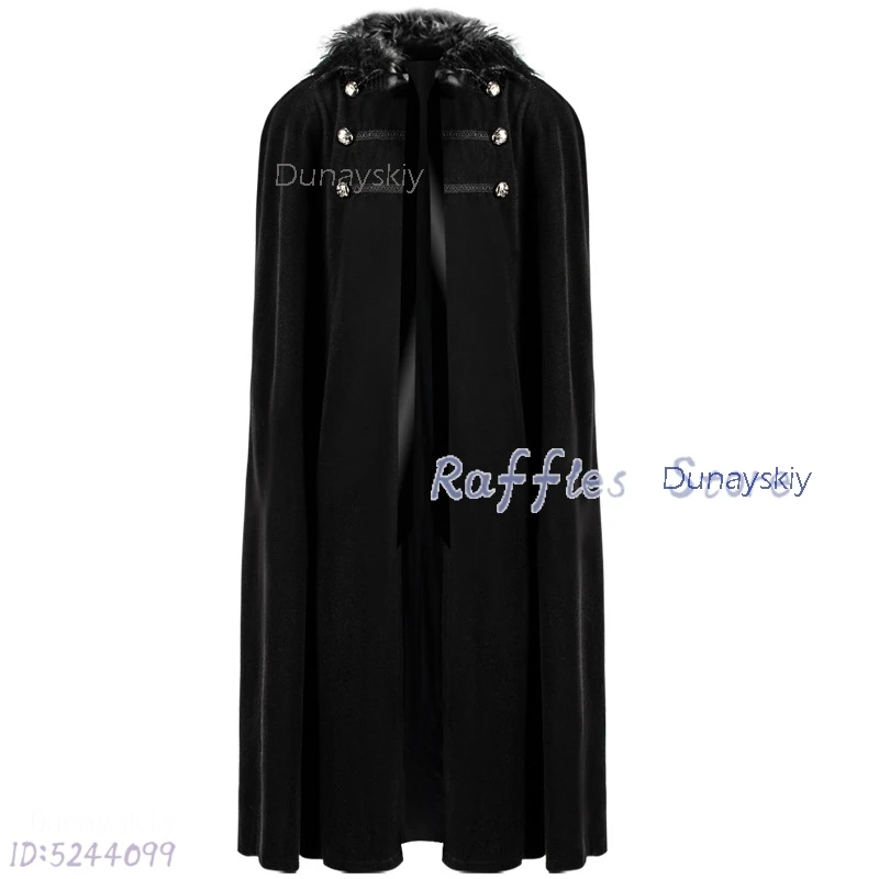 

Хэллоуин Мужская панк Винтажная накидка Повседневный Тренч с воротником и капюшоном Средневековый костюм Ренессанс Вечеринка Зимний длинный плащ Черное вино