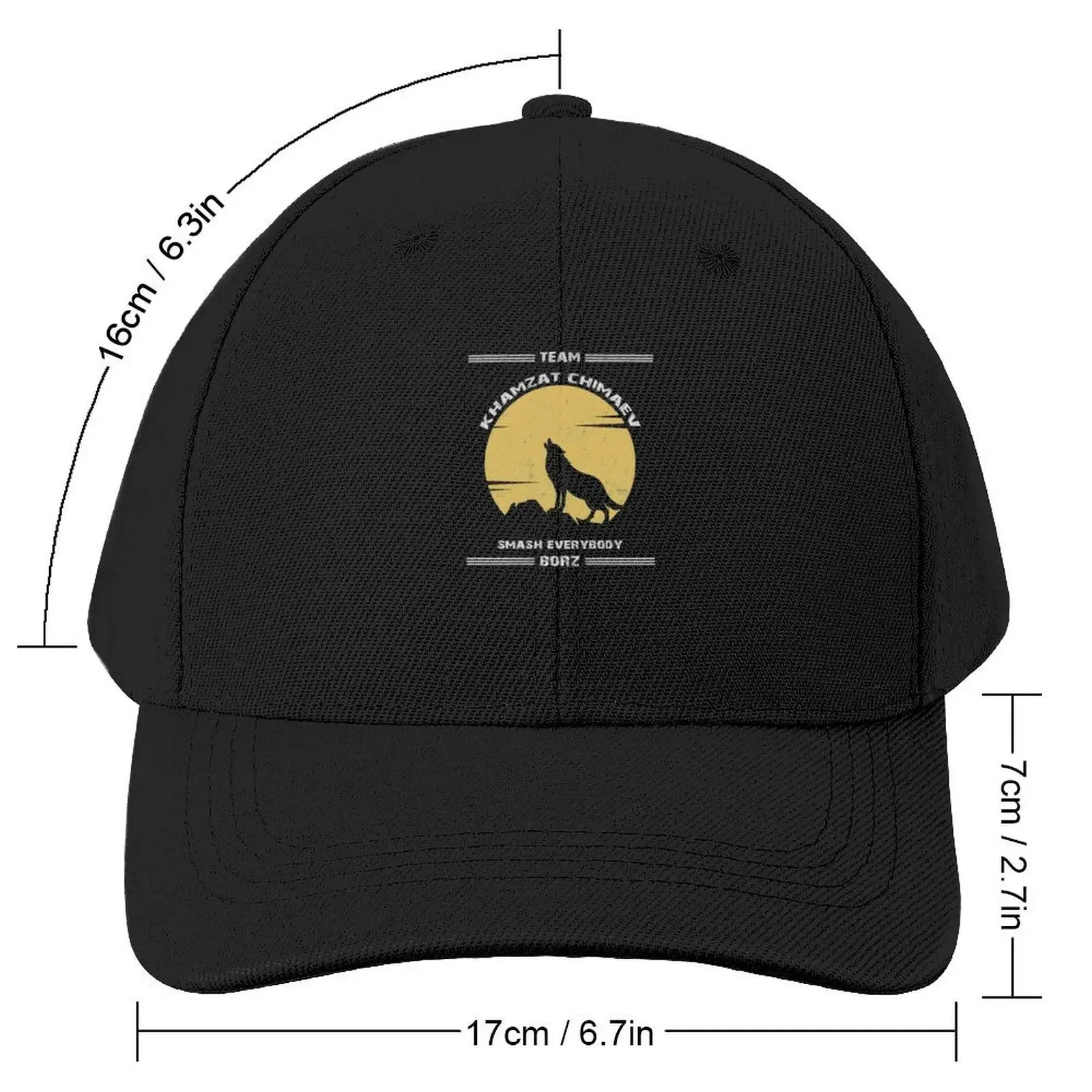 team Khamzat wolf Chimaev Baseball Cap Golf Hat Man Sun Hat For Children sun caps Golf Cap Hats Man Women's