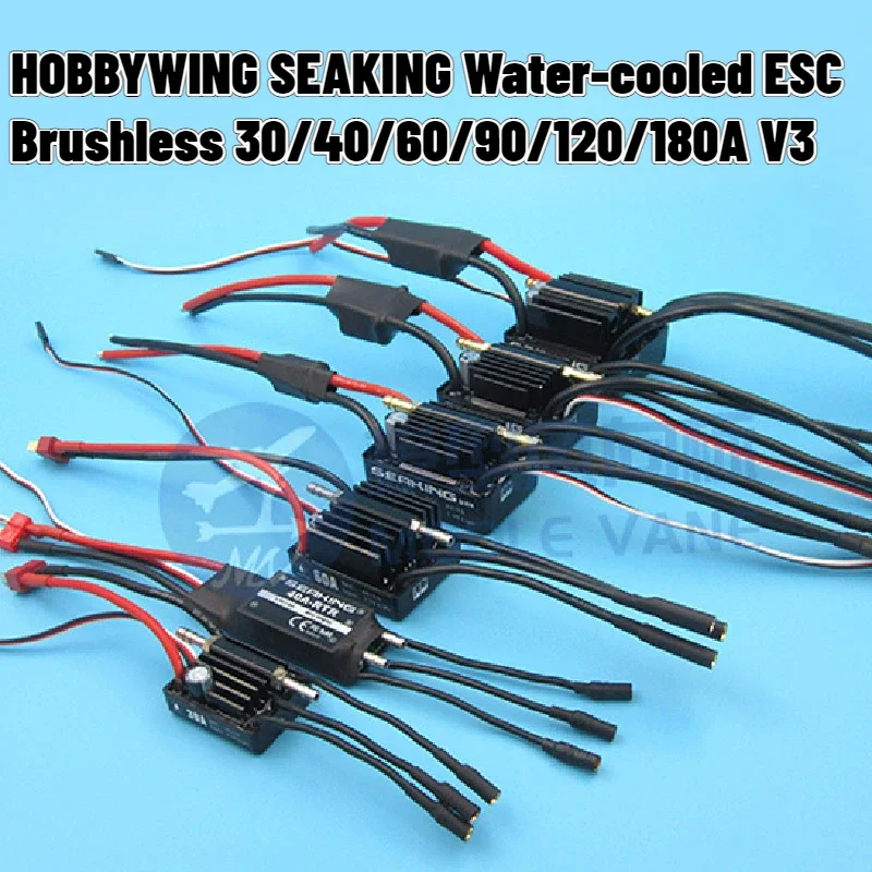 30A 40A 60A 90A 120A 180A V3 Hobbywing SEAKING ESC Water-cooled Bidirectional Brushless ESC RTR For RC Racing Sailing Boat