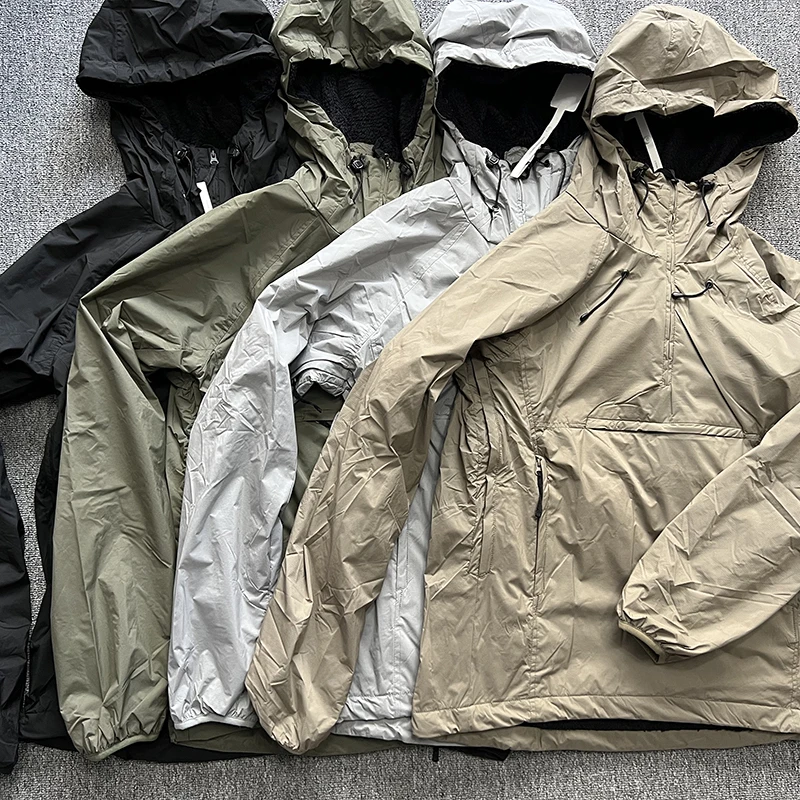 

Yamaichi мужские уличные Fce-Lined ветрозащитные водонепроницаемые дышащие теплые куртки с капюшоном свободного покроя длинный све с застежкой-молнией