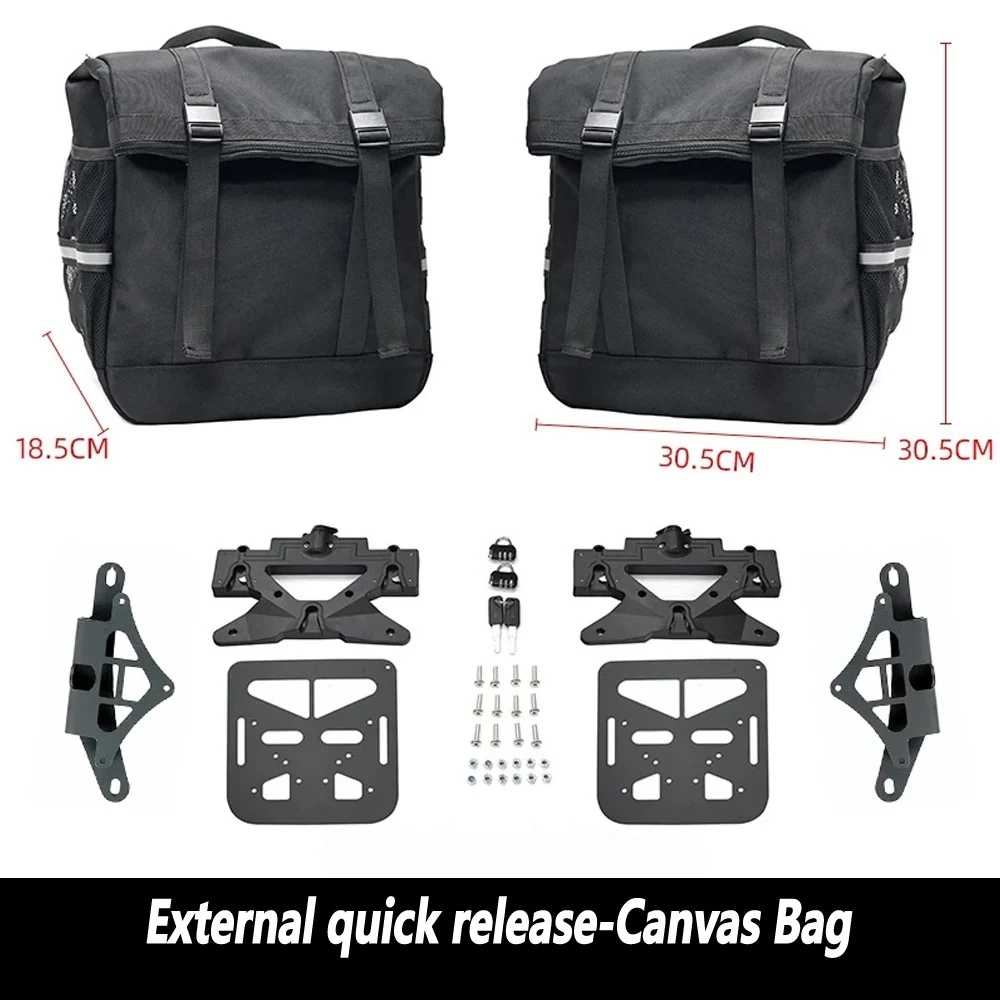 Vulcan 650 quick release edge bag For Kawasaki Vulcan S 650 modification high-quality leather edge bag waterproof canvas bag
