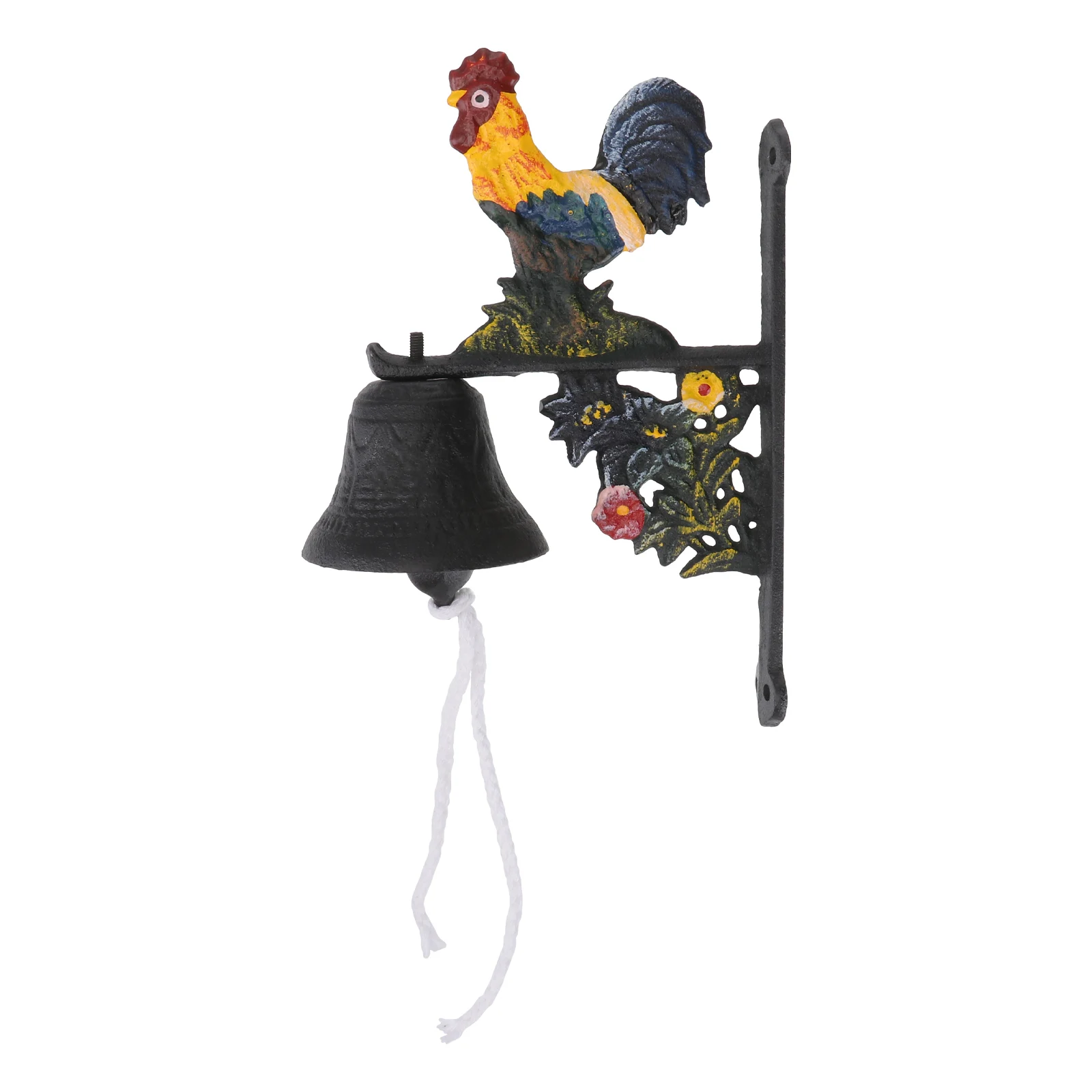 

Metal Rooster Door Bell Wired Black Chicken Bells Home Rustic Wall Decor Housewarming Gift Retro Ornament Iron Creative