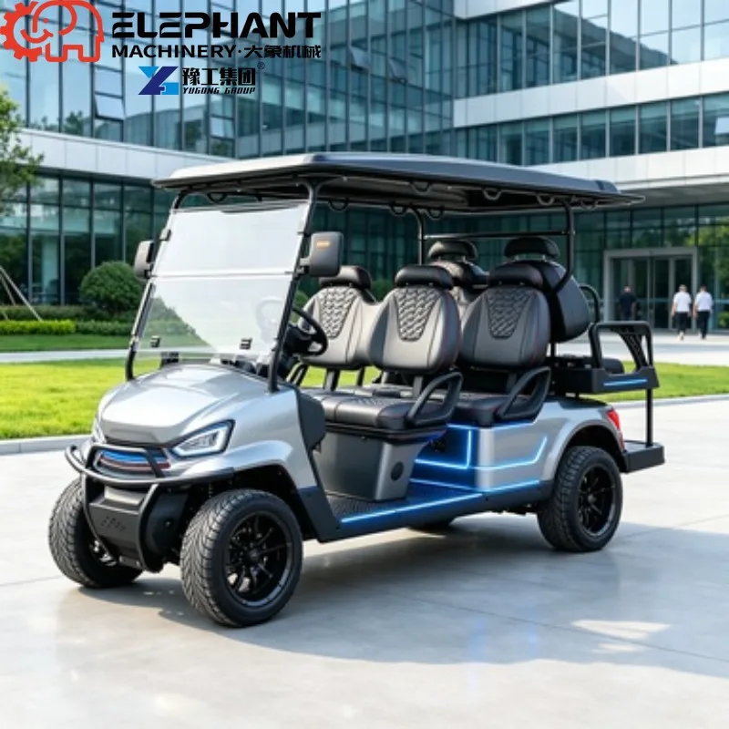 2026 Model Electric Golf Cart with 48V Lithium Battery 5KW Motor 4-Seater Sightseeing Club Car EEC DOT GCC Certified