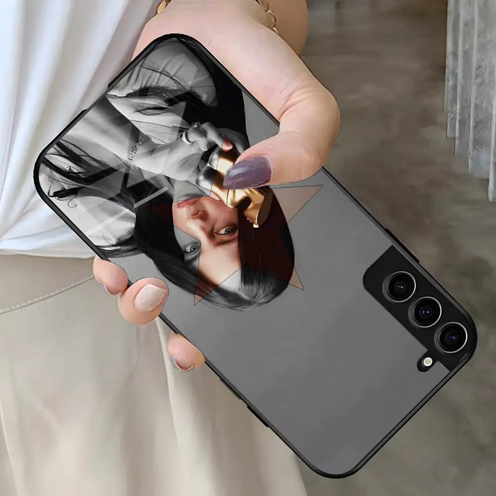 Singer B-Billi E-Eilish Handyhülle für Samsung S26 S25 Plus S20 S20 Plus S22 Ultra S23 FE S21 Plus S21 Ultra Glasabdeckung