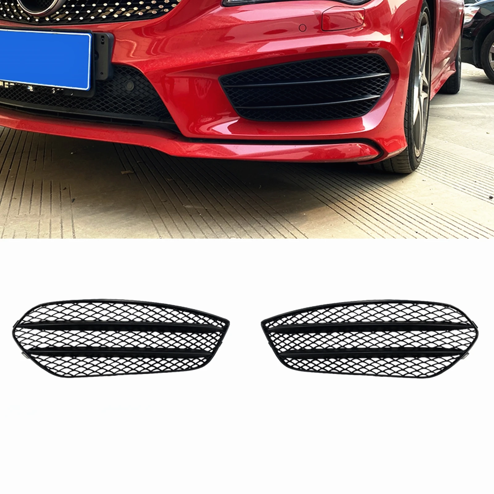 

Front Bumper Fog Light Air Vent Trim For Mercedes Benz CLA Class C117 CLA200 CLA45 2013-2015 AMG Intake Cover Grille Grill Frame