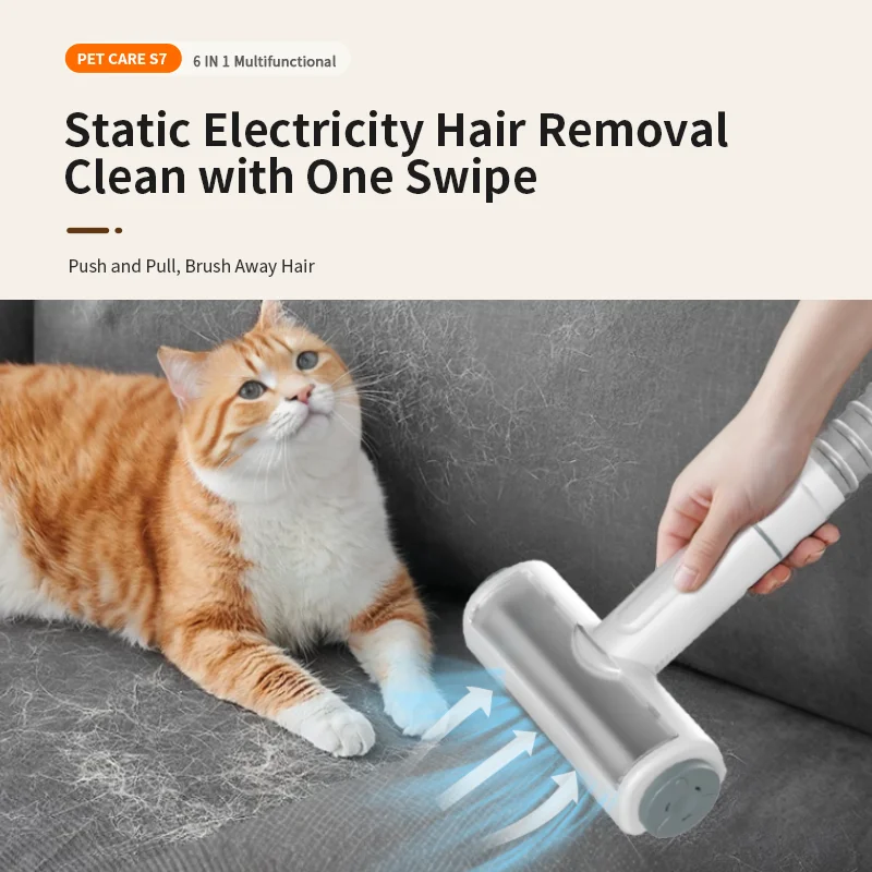 2026 High Quality Multi-function Pet Vacuum Hair Shaver Brush Pet Hair Vacuum Cleaner Grooming Kit for Dogs and Cats view 5