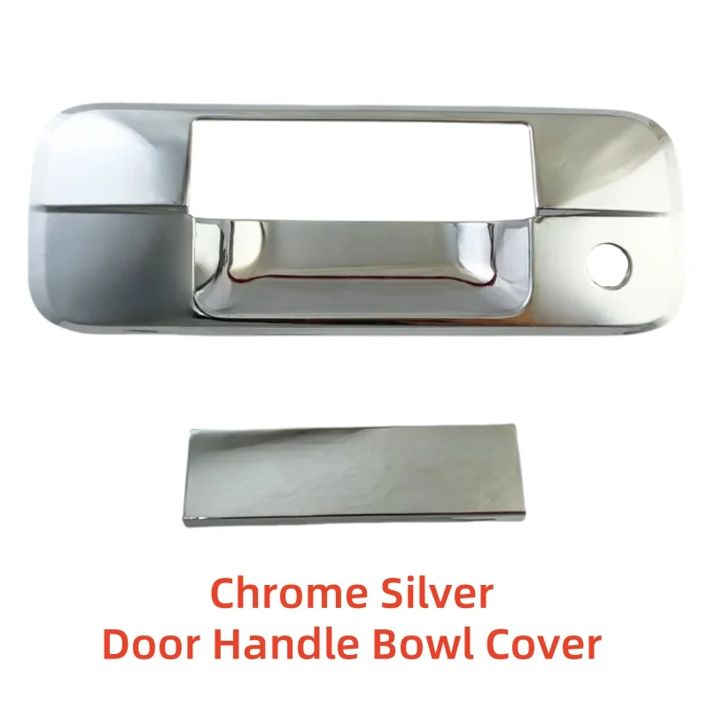 Chrome With Radar hole Rear Door Handle Bowl Covers Trim For Toyota Tundra Sequoia Pickup Truck 2007 2010 - 2021 Car Accessories