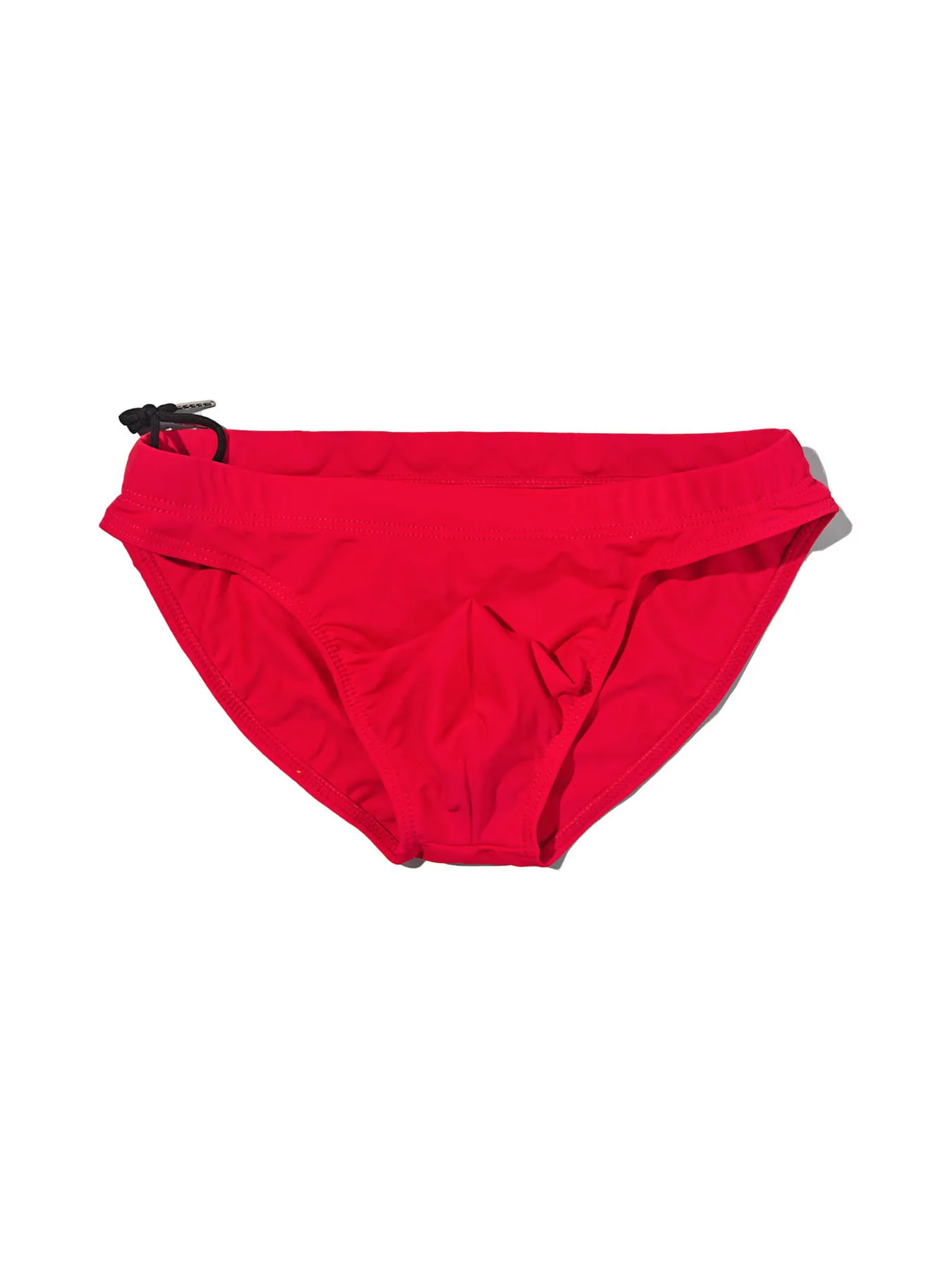 Men Low Waist Swimming Briefs, Solid Color Drawstring Swim Shorts, Lightweight Quick Dry Swimwear for Beach, Surfing and Summer