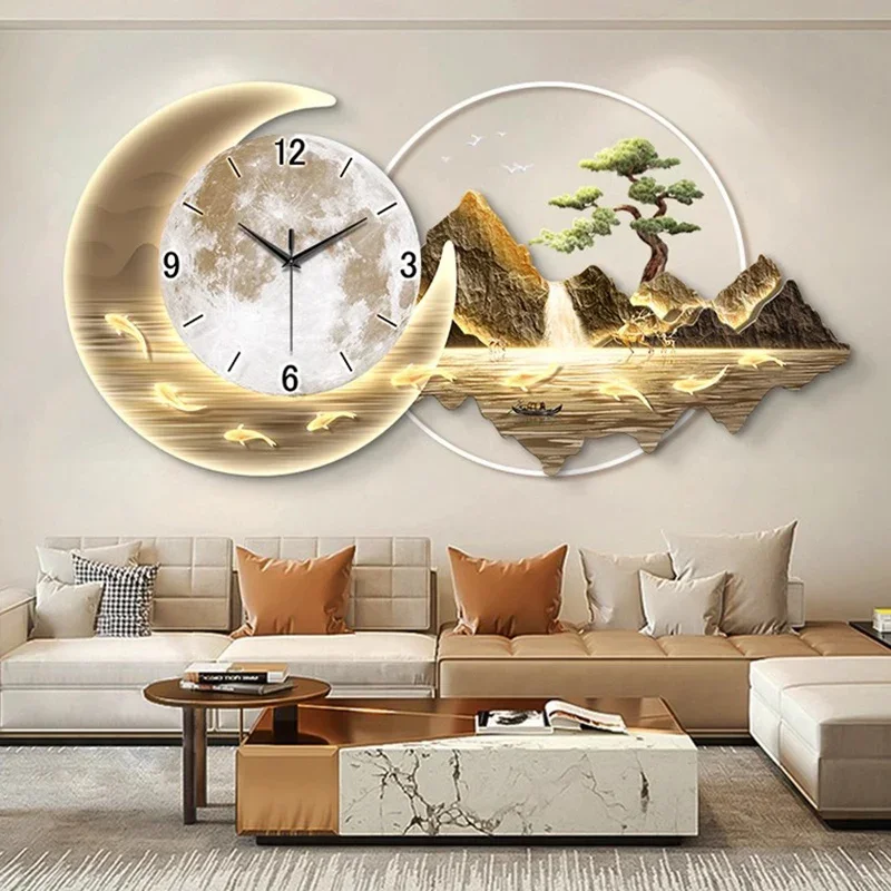 Minimalist Nordic Wall Clocks Led Luxury Big Size Modern Wooden Creative Wall Watch Fashion Horloge Murale Room Decorations