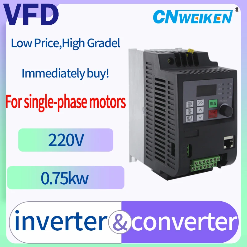 Imagem -02 - Conversor de Frequência para Motor Acionamento ac Inversor Vfd Entrada Phase para Saída Monofásica 220v 4kw 5.5kw 7.5kw 50hz 60hz