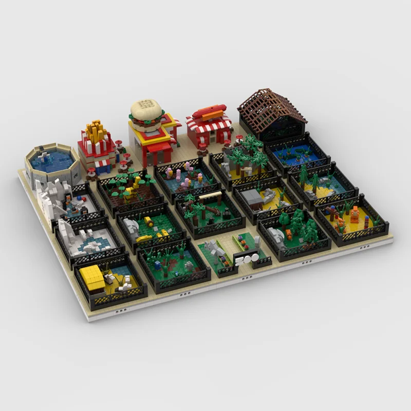 6682pcs MOC Modular Buildings MINI Modular ZOO Build 20 MOCs Model Building Blocks Architecture Brick Collection Idea Creative