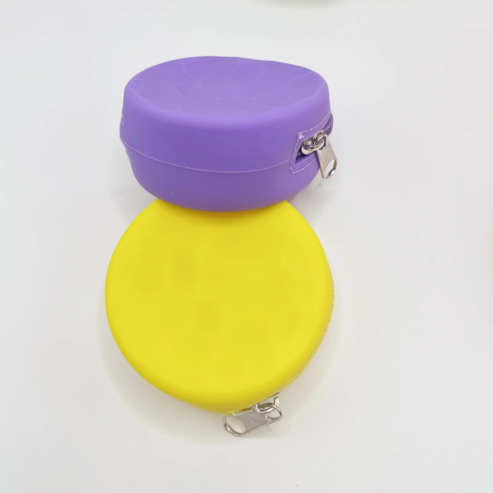 5-piece Candy Color Silicone Mini Round Coin Holder Case Coin Purses For Kids Women Ladies