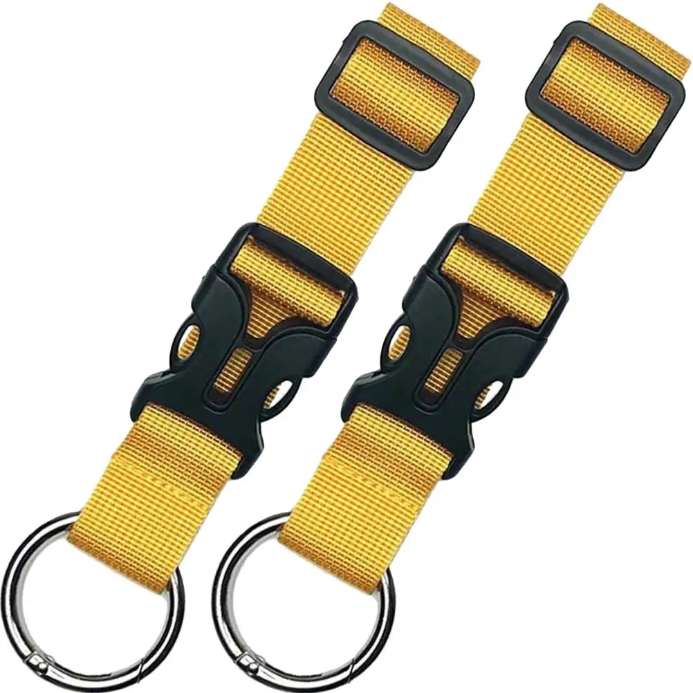 2Pcs Yellow Luggage Straps Adjustable Backpack Hanger Belt Outdoor Travel Accessories Suitcase Buckle Straps Breakproof