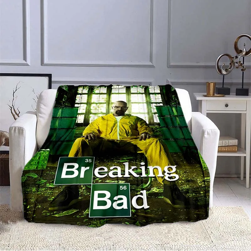 Breaking Bad American Crime TV Series Blanket Sofa Cover Soft Hairy Blanket Flannel Fluffy Comfortable Home Travel Throw Blanket