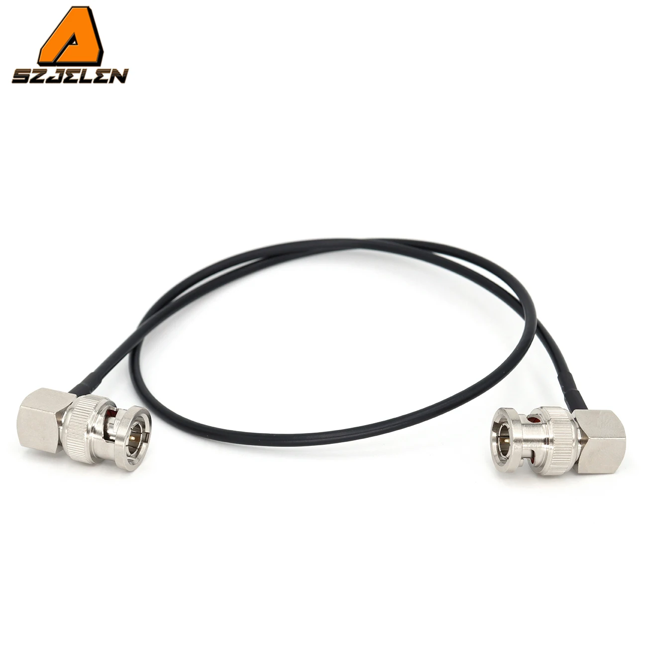 BNC plug to BNC plugs elbow, SDI pigtail. Camera RF coaxial cable, Very soft 75 ohm camera video signal SDI transmission line