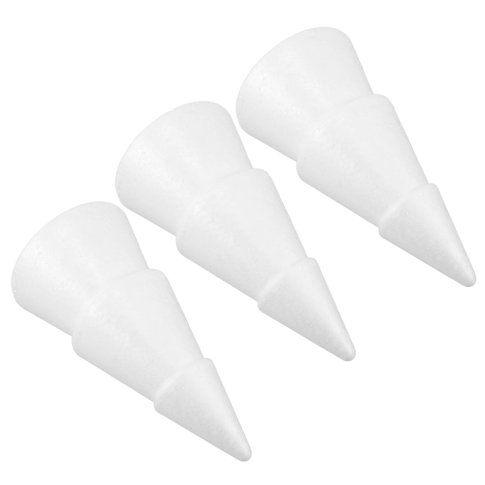 

3Pcs DIY Paintable White Foam Christmas Trees Artificial Craft Decorations Holiday Party Tree Centerpieces Home Decor