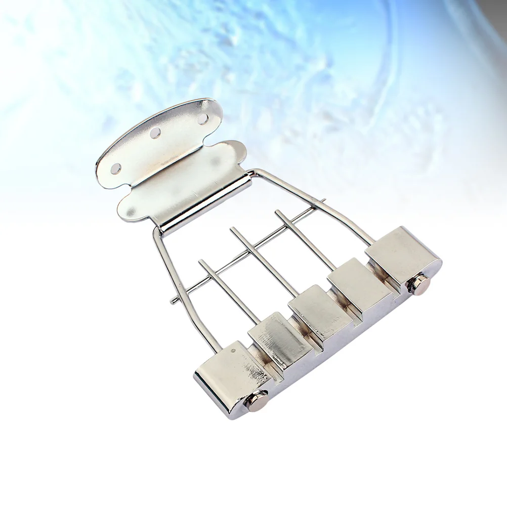 

Plated Guitar Tailpiece Bridge Replacement for 4 String Jazz Bass Guitar Durable Steel Zinc Alloy Professional Parts