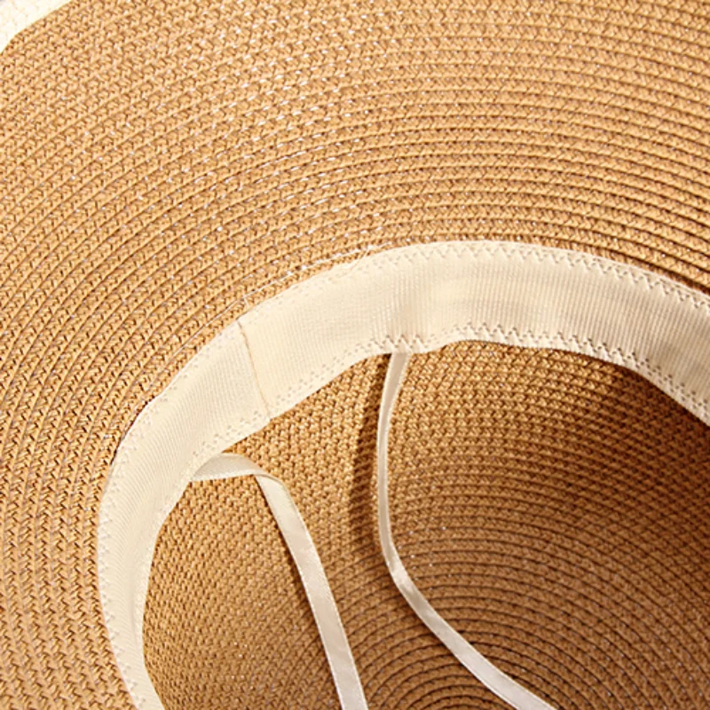 Women Sun Cap Beach Hat Elegant Hepburn Style Sun Hat Summer Retro Designer Travel Sunscreen Straw Hat Sunshade Fisherman Hat
