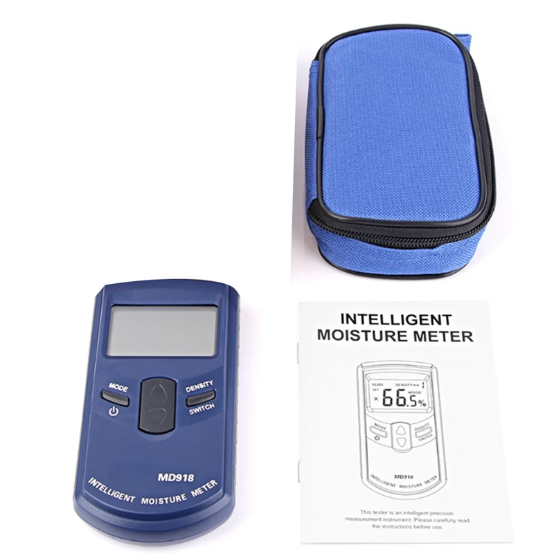 

Inductive Hygrometer Timber Damp Detector Digital Moisture Meter For Wood 4-80% MD918 (1 Pcs)