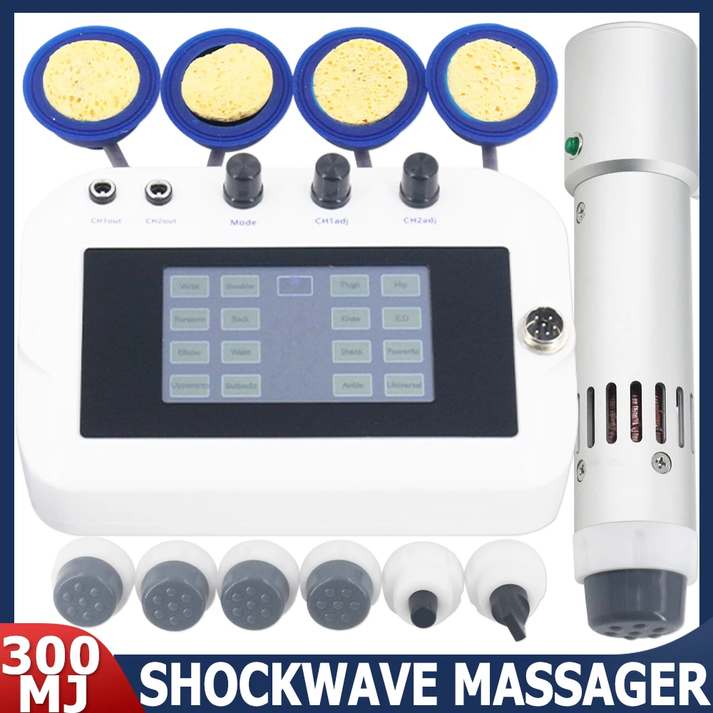 Shock Wave Therapy Machine EMS For ED Treatment And Relieve Tendon Pain 300MJ Professional Shockwave Massager High Energy Newest