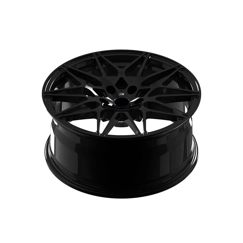 

High Quality Multi Spoke Forged Aluminium Alloy Wheels Rims Gloss Black 5x120mm Front Rear Passenger Car Rims