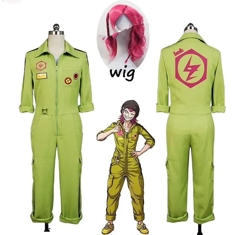 Anime Kazuichi Souda Cosplay Costume Full Set Uniform Jumpsuit With Hat Wig Outfit Women Men Halloween Role Play Costume Party