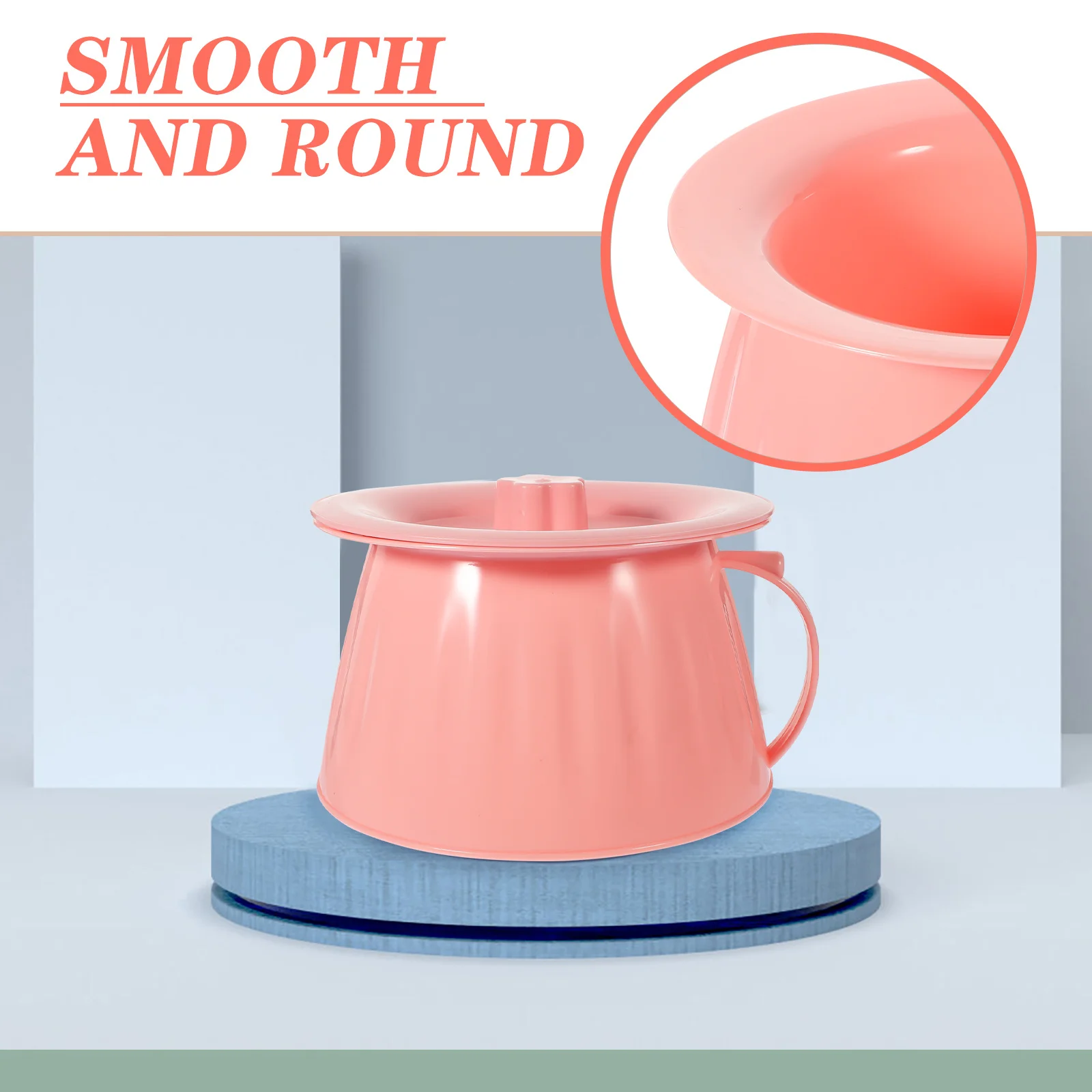 وعاء غرفة محمول، مادة Pp متينة، تصميم مدمج وخفيف الوزن لغرفة النوم والمنزل، دلو بول ليلي لكبار السن، وعاء سرير بلاستيكي