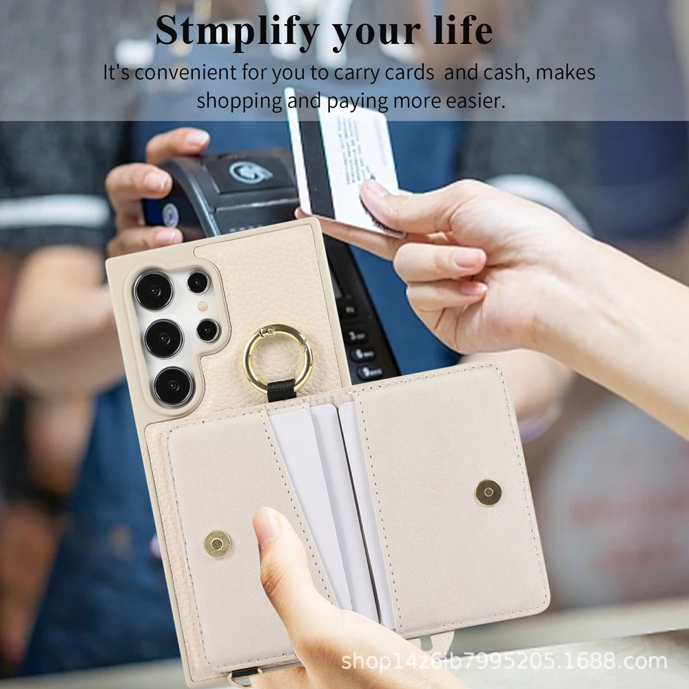 Etui na telefon Samsung Galaxy S25 Ultra S24 FE S23 S22 Plus ze smyczą i paskiem na nadgarstek do Samsung Galaxy S25 Ultra S24 FE S23 S22 Plus — zdjęcie produktu 5